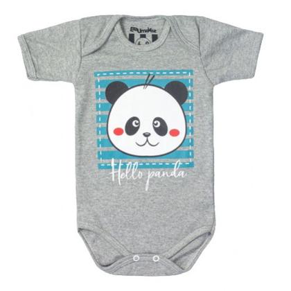 Imagem de Body curto mescla estampa hello panda para bebê