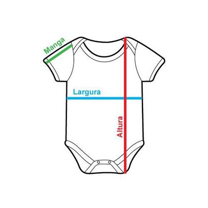Imagem de Body curto mescla estampa hello panda para bebê