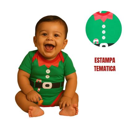 Imagem de Body de Bebê Temático Natal e Ano Novo Mesversário