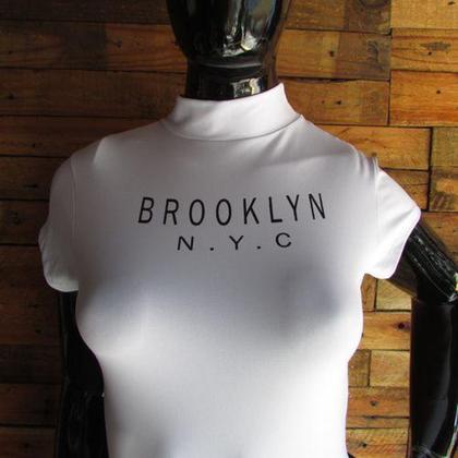 Imagem de Body De Poliamida Brooklyn Com Fecho e Gola Olímpica - Espaço CK!