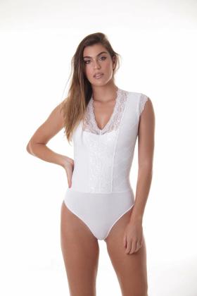 Imagem de Body de renda sem bojo branco