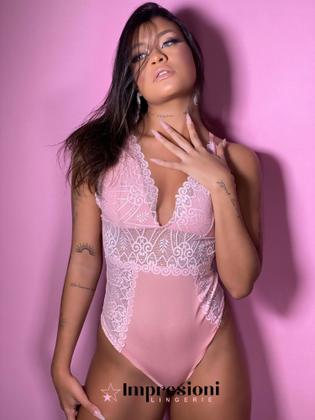 Imagem de Body Decote Com Detalhes Em Renda Aberto Nas Costas Sem Bojo Com Renda Karen Sensual Lindo Look