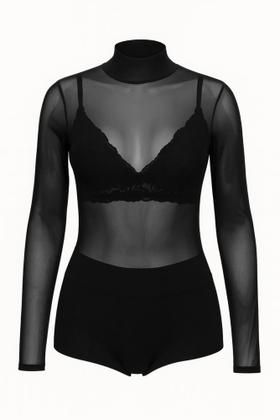 Imagem de Body Feminino De Tule Transparente Bruna Marquezine K:129