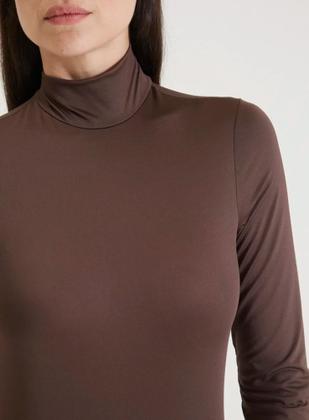 Imagem de Body Feminino manga longa gola alta Cacharrel Segunda Pele Suplex Premium Moda Bory Bore