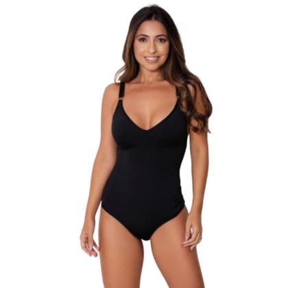 Imagem de Body Feminino Modelador Segunda Pele Alça Reforçada Com Compressão Suplex Sem Bojo Conforto