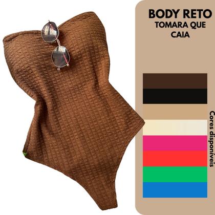 Imagem de Body Feminino sem alça Sem Alça Com Fecho Com Bojo Tecido Grosso 3D Bubble