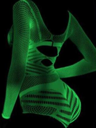 Imagem de Body Feminino Super Macio Transparente Brilha no Escuro