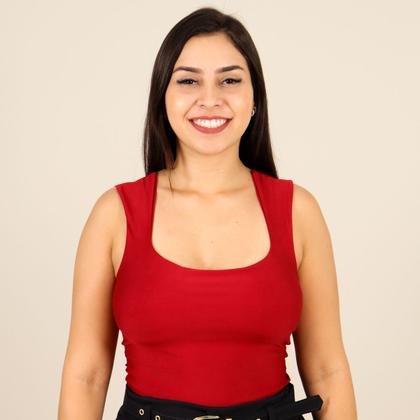 Imagem de Body Feminino Suplex Alça Larga Com Bojo Blogueira Tendência