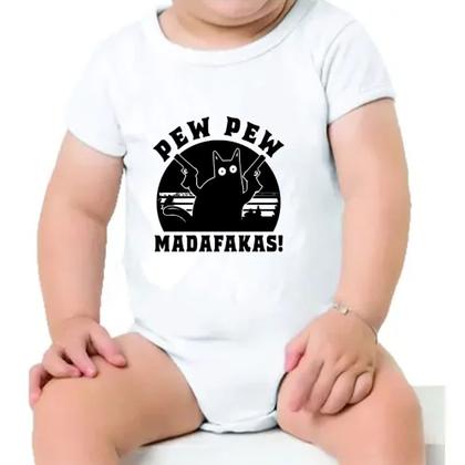 Imagem de Body infantil Gato Pew Pew Madafakas