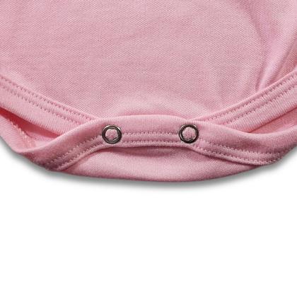 Imagem de Body infantil Manga longa Bebe Menina Tecido Suedine Personalizado Frase Minha Mamae É A Melhor Rosa 100 algodão Baby Deluxe