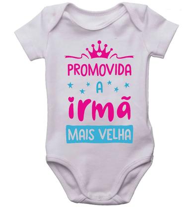 Imagem de Body infantil promovida a irmã mais velha roupinha de bebê