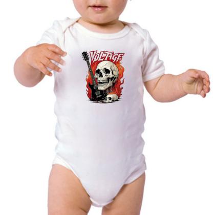 Imagem de Body intantil Caveira rock guitarra voltage