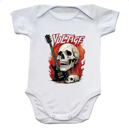 Imagem de Body intantil Caveira rock guitarra voltage