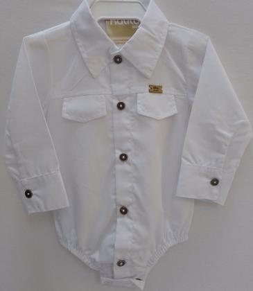 Imagem de Body Luxo Social Batizado Branco Bebê Menino Katita Rf 26140