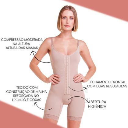 Imagem de Body Macaquinho Com Pernas Plié Control Emana Estético Poliamida