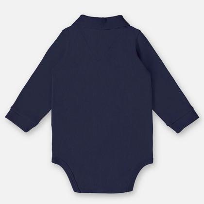 Imagem de Body Manga Longa Bebê Menino Gola Polo Marinho Up Baby
