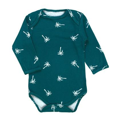 Imagem de Body Manga Longa Coqueiro Minimalista para Bebês - Cor Verde