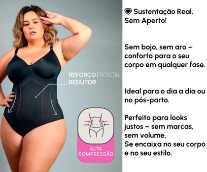 Imagem de Body Modelador Duloren Elegance Sem Bojo Compressão 113215