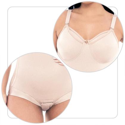 Imagem de Body Modelador Pós Part Amamentação Compressor Fechado Sem Abertura Alça Fina 