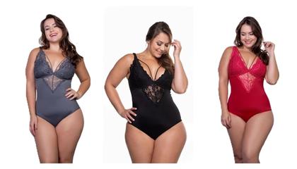 Imagem de Body Modelador Renda Plus Size Luxo Compressão