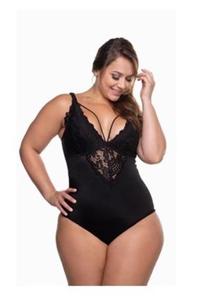 Imagem de Body Modelador Renda Plus Size Luxo Compressão