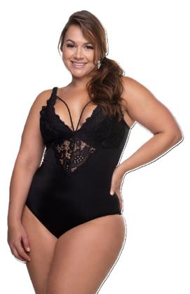 Imagem de Body Modelador Renda Plus Size Luxo Compressão
