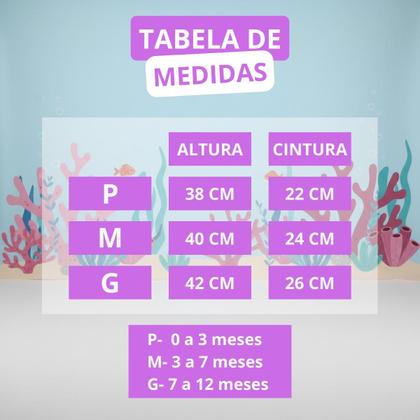 Imagem de Body Pequena Fantasia Sereia de Bebe Lacinho Sainha Faixa