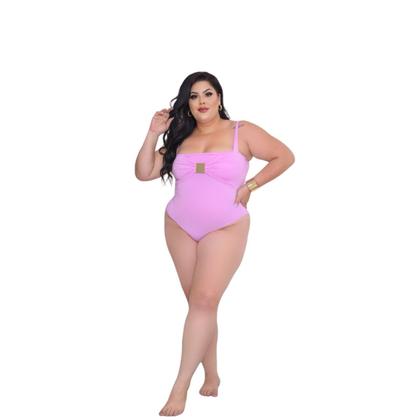 Imagem de Body Plus Size Franzindo Com Detalhe em Bijoux