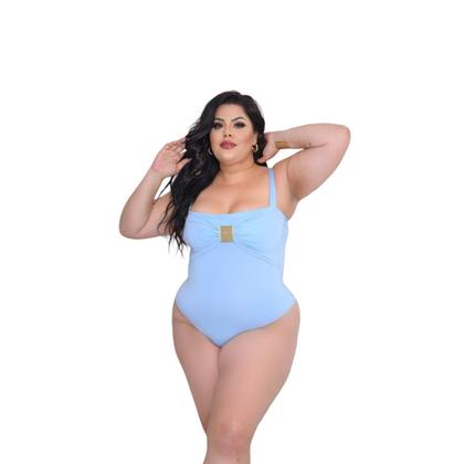 Imagem de Body Plus Size Franzindo Com Detalhe em Bijoux