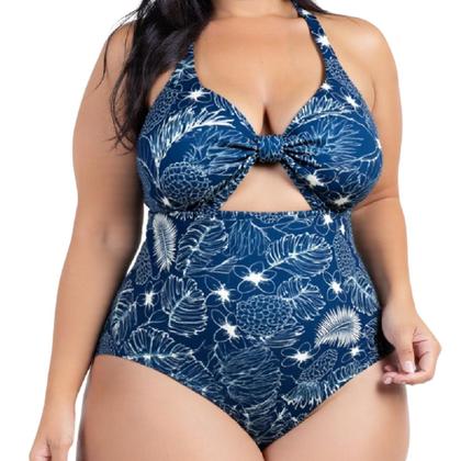 Imagem de Body Plus Size Praia Piscina Com Bojo Reforçado Estampado