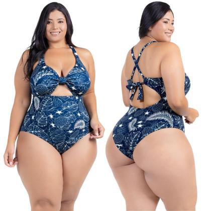 Imagem de Body Plus Size Praia Piscina Com Bojo Reforçado Estampado