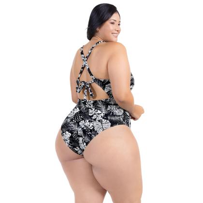 Imagem de Body Plus Size Praia Piscina Com Bojo Reforçado Estampado