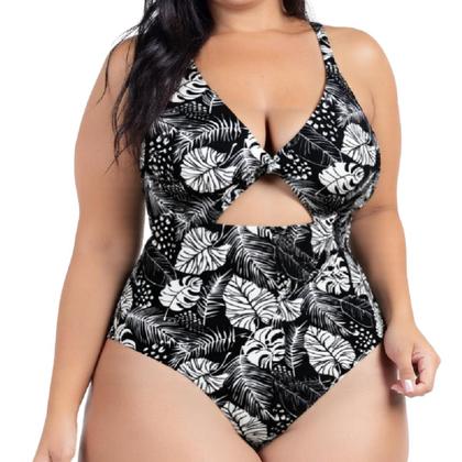 Imagem de Body Plus Size Praia Piscina Com Bojo Reforçado Estampado