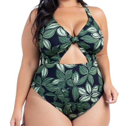 Imagem de Body Plus Size Praia Piscina Com Bojo Reforçado Estampado