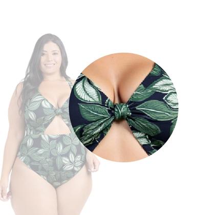 Imagem de Body Plus Size Praia Piscina Com Bojo Reforçado Estampado
