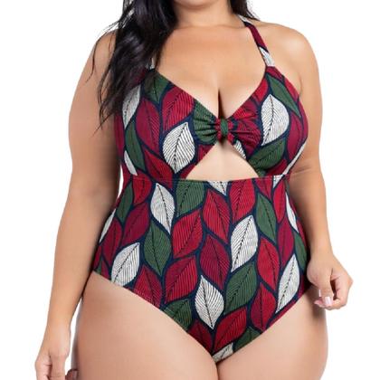 Imagem de Body Plus Size Praia Piscina Com Bojo Reforçado Estampado