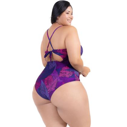 Imagem de Body Plus Size Praia Piscina Com Bojo Reforçado Estampado