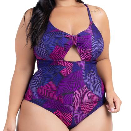 Imagem de Body Plus Size Praia Piscina Com Bojo Reforçado Estampado