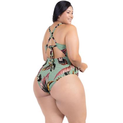Imagem de Body Plus Size Praia Piscina Com Bojo Reforçado Estampado