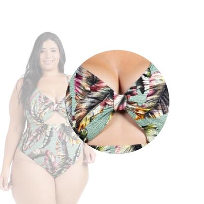 Imagem de Body Plus Size Praia Piscina Com Bojo Reforçado Estampado