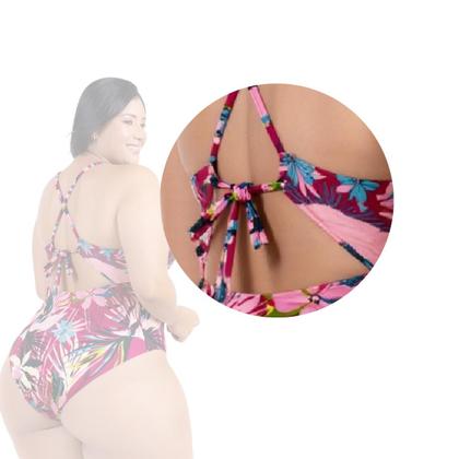 Imagem de Body Plus Size Praia Piscina Com Bojo Reforçado Estampado