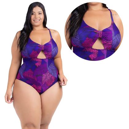 Imagem de Body Plus Size Praia Piscina Com Bojo Reforçado Estampado