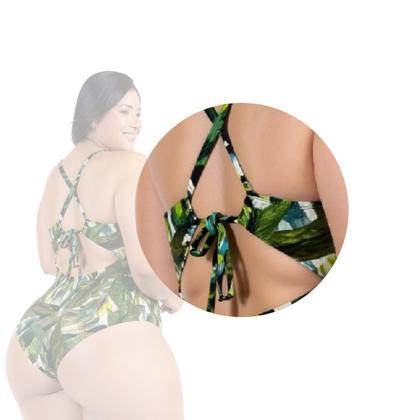 Imagem de Body Plus Size Praia Piscina Com Bojo Reforçado Estampado