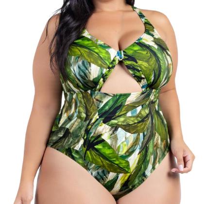 Imagem de Body Plus Size Praia Piscina Com Bojo Reforçado Estampado