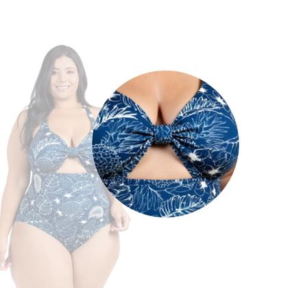 Imagem de Body Plus Size Praia Piscina Com Bojo Reforçado Estampado