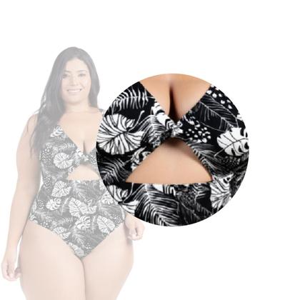 Imagem de Body Plus Size Praia Piscina Com Bojo Reforçado Estampado