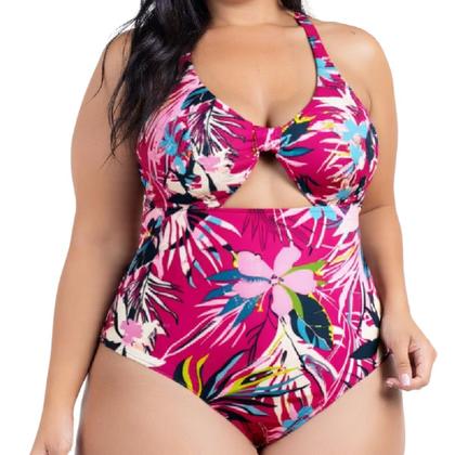Imagem de Body Plus Size Praia Piscina Com Bojo Reforçado Estampado