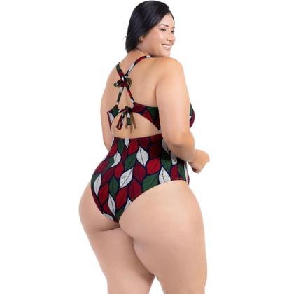 Imagem de Body Plus Size Praia Piscina Com Bojo Reforçado Estampado