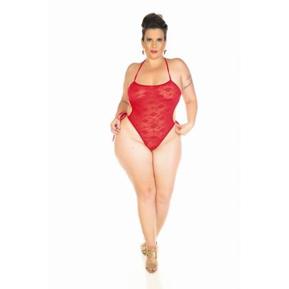 Imagem de Body Plus Size Renda Transparente Com ajustes Ousadia Sensualidade e Conforto