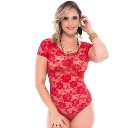 Imagem de Body Princess - Body Sensual em Renda com Mangas Curtas